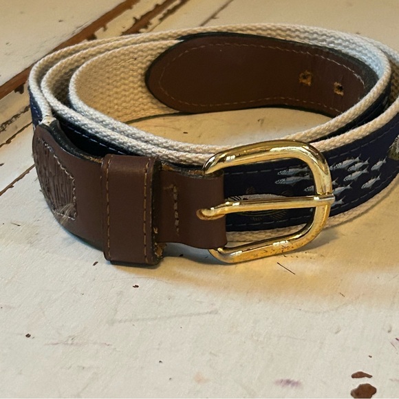 Zep Pro Fish Belt Mens Size 44" Waist With Leather Accents - Picture 1 of 9